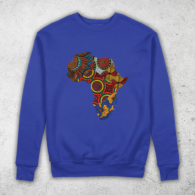 African Map Pullover Sweatshirt by Berts