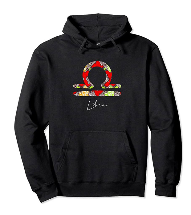 Libra Zodiac Astrology Star Sign Tees By Berts Pullover Hoodie