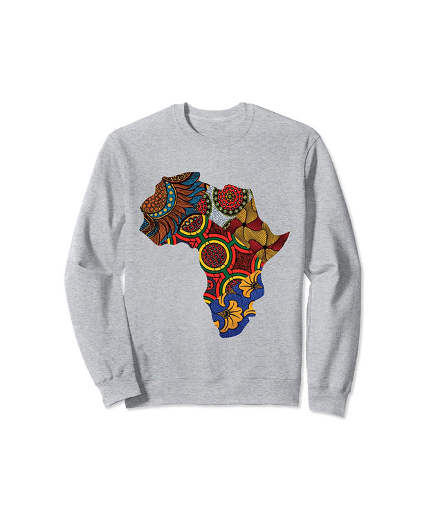 African Map Ankar Print By Berts Sweatshirts