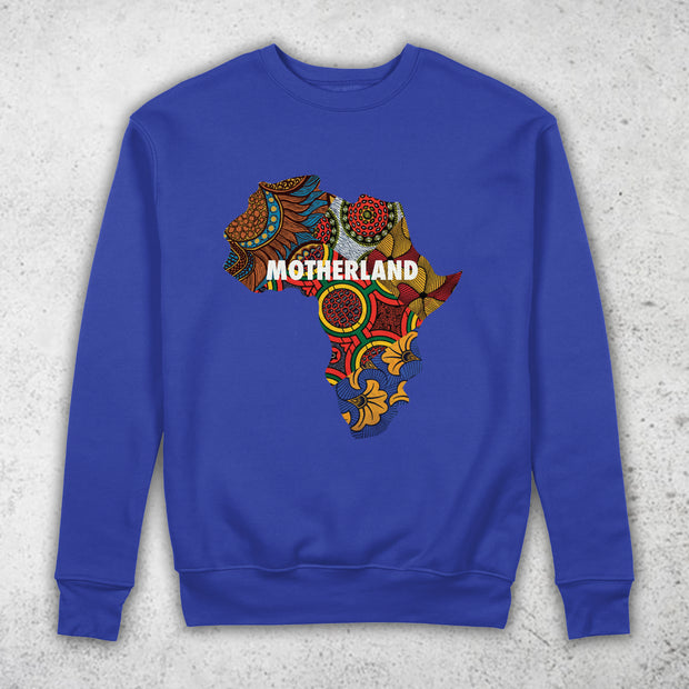 Motherland Africa Map Pullover Sweatshirt By Berts