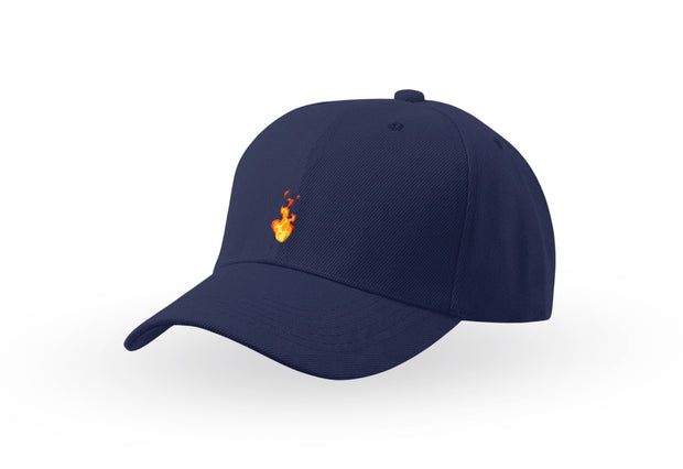 Navy Blue Flame only Berts Standard Dad Hat