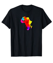 Water Color African Map Paint Design Tops By Berts T-Shirt