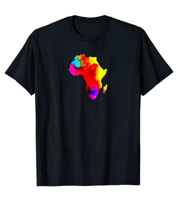 Water Color African Map Paint Design Tops By Berts T-Shirt