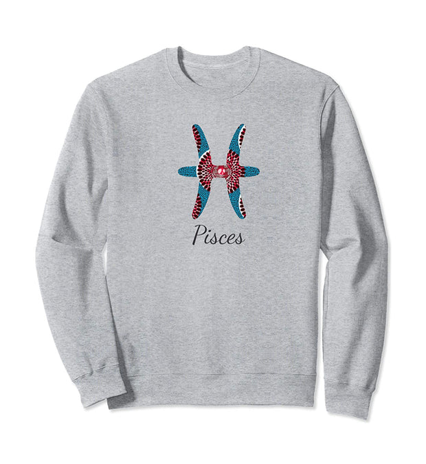 Pisces Zodiac Astrology Star Sign Tees By Berts Pullover Sweatshirt