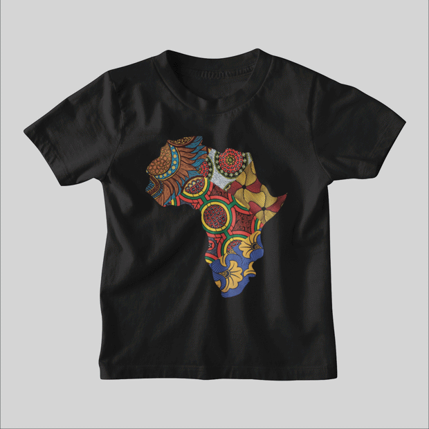 African Map Youths T-Shirts By Berts