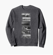 City View BW Pullover Sweatshirt design by Berts Unisex