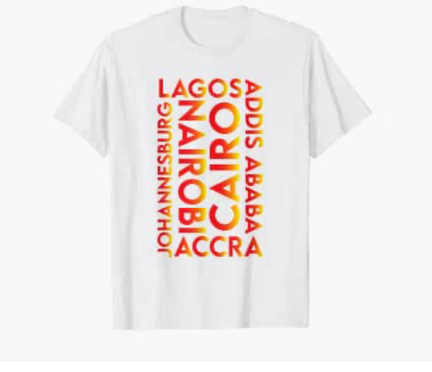 Top Fashion Afro Cities design by Berts T-shirt