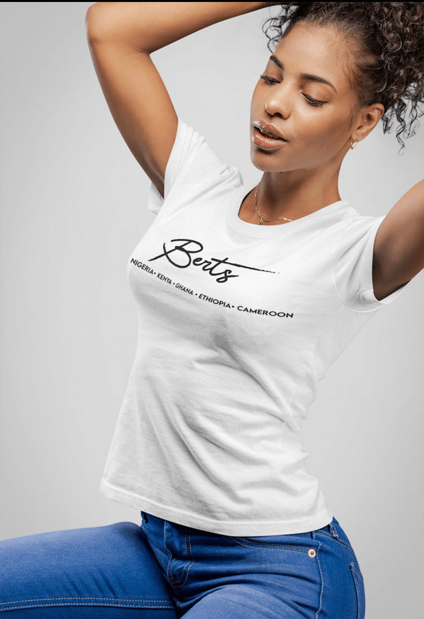 Afro nations White T-shirt by Berts
