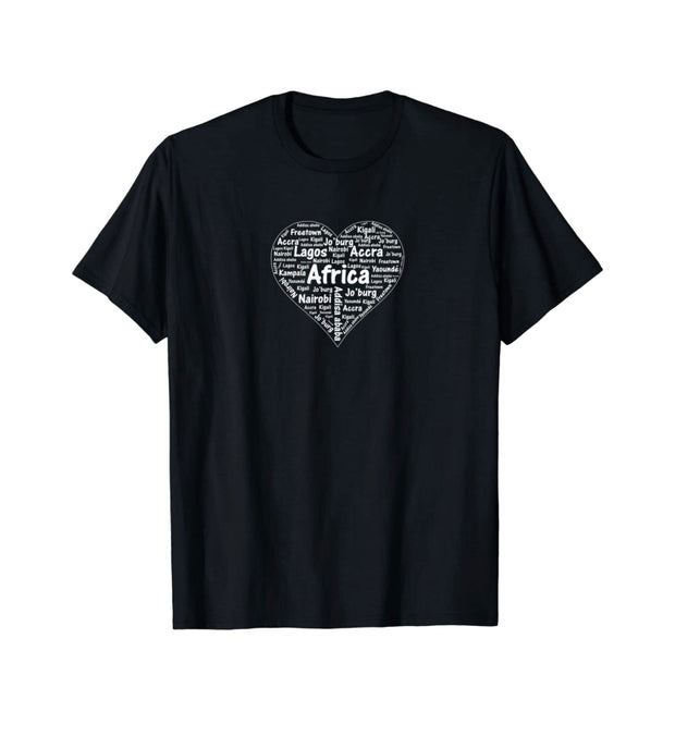 African love Black T-shirt by Berts