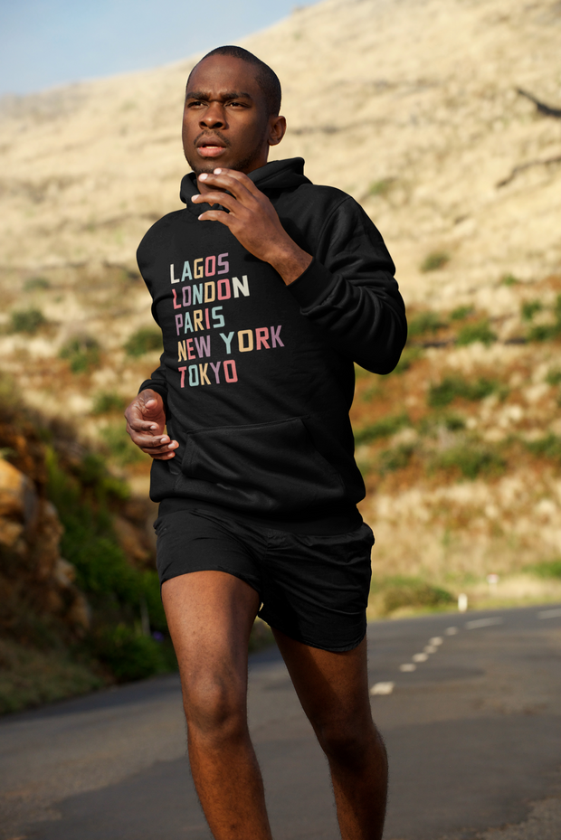 Lagos to the World fashion Hoodies by Berts