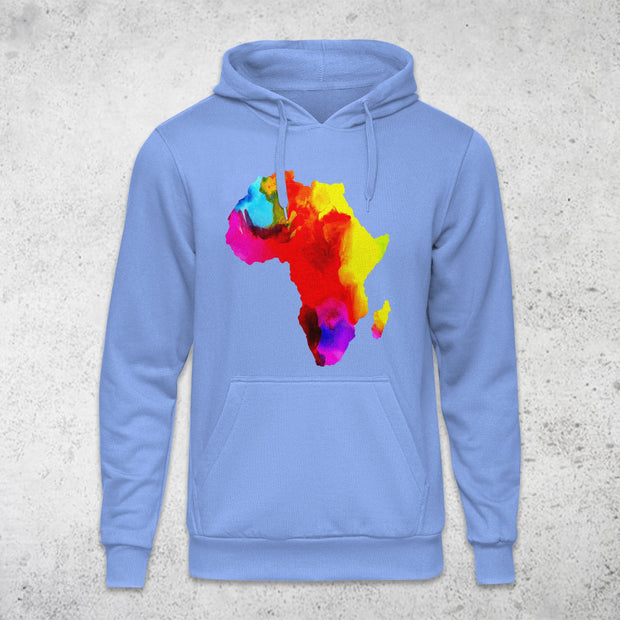Water Color African Map Paint Design Tops By Berts Pullover Hoodie