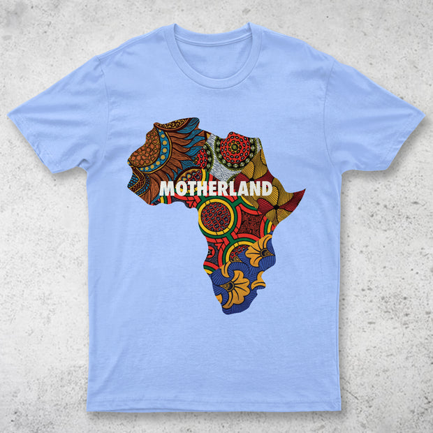 Motherland African Map Short Sleeve T-Shirt by Berts
