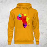 Water Color African Map Paint Design Tops By Berts Pullover Hoodie