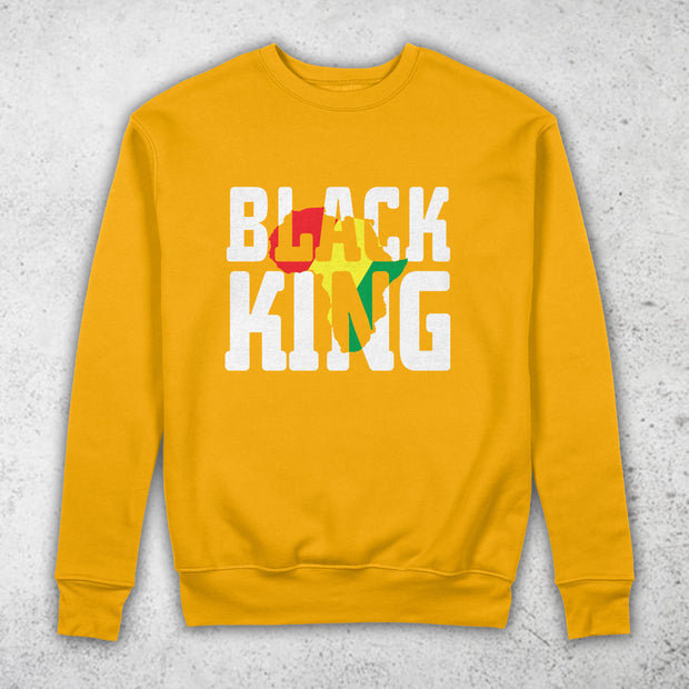 Black king Pullover Sweatshirt by Berts