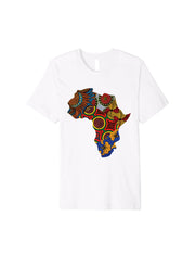 African Map Ankara print Tees By Berts Premium T-Shirt