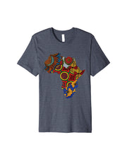 African Map Ankara print Tees By Berts Premium T-Shirt