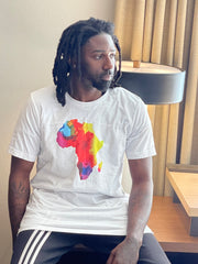Water Color African Map Short Sleeve T-Shirt by Berts