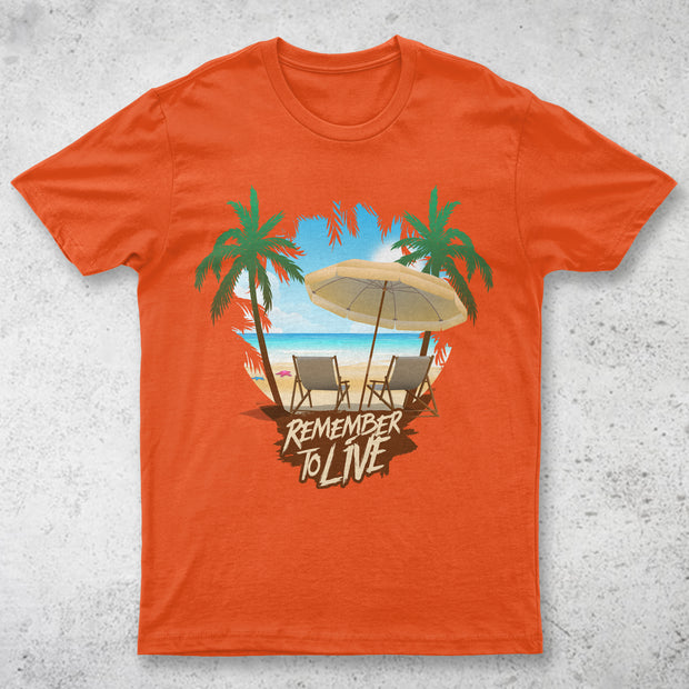 Remember To Live Short Sleeve T-Shirt by Berts