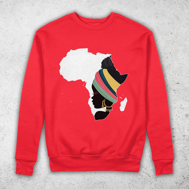 Afro Woman Pullover Sweatshirt by Berts
