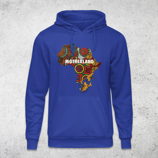 Motherland African Map Hoodie By Berts Pullover Hoodie